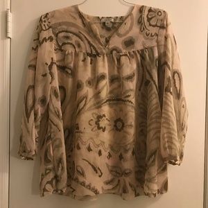 Lucky Brand blouse. Large. Paisley Print.